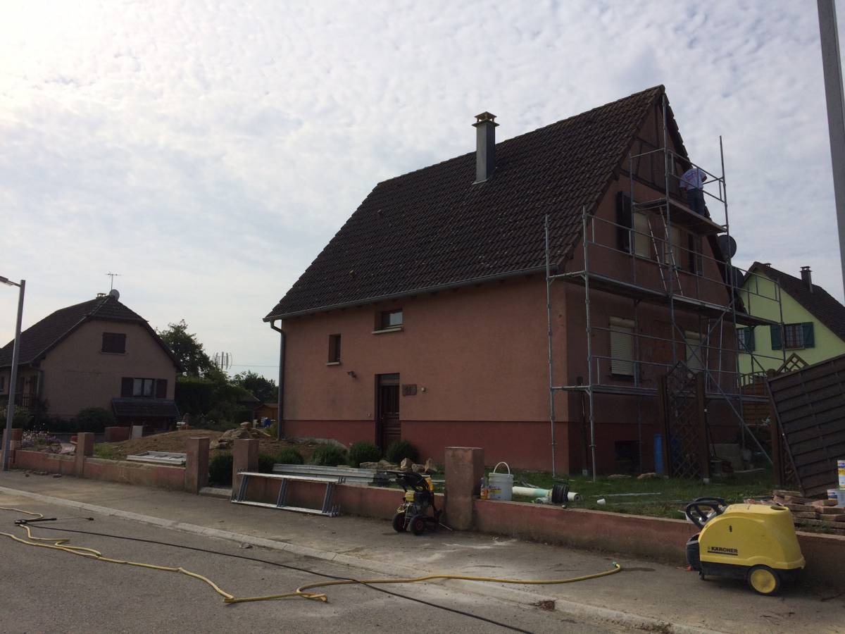 Façade : rénovation, isolation, ravalement, peinture, crépis Riedisheim 54