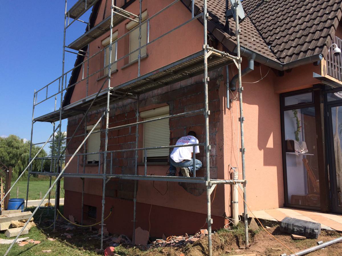 Façade : rénovation, isolation, ravalement, peinture, crépis Saint-Louis 50