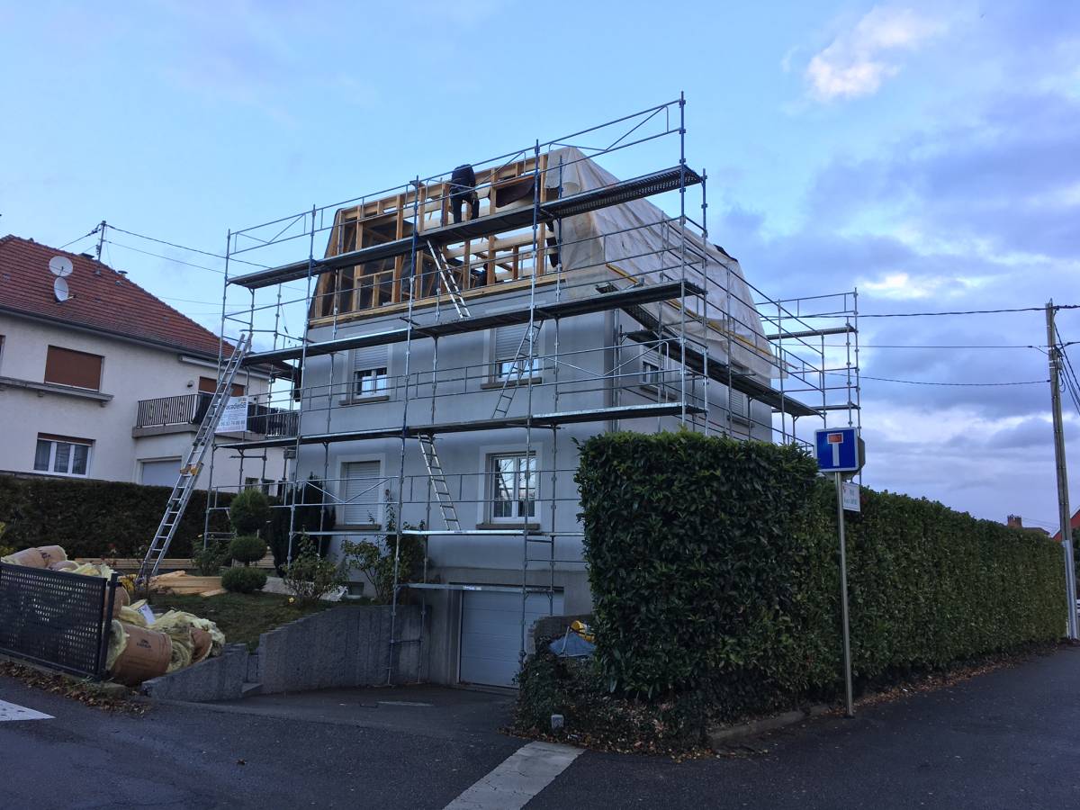 Réfection d&#8217;un toit dans le Haut Rhin (68) Kingersheim
