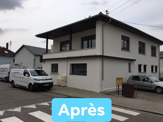 Ravalement de façade à Froeningen dans le Haut Rhin Mulhouse