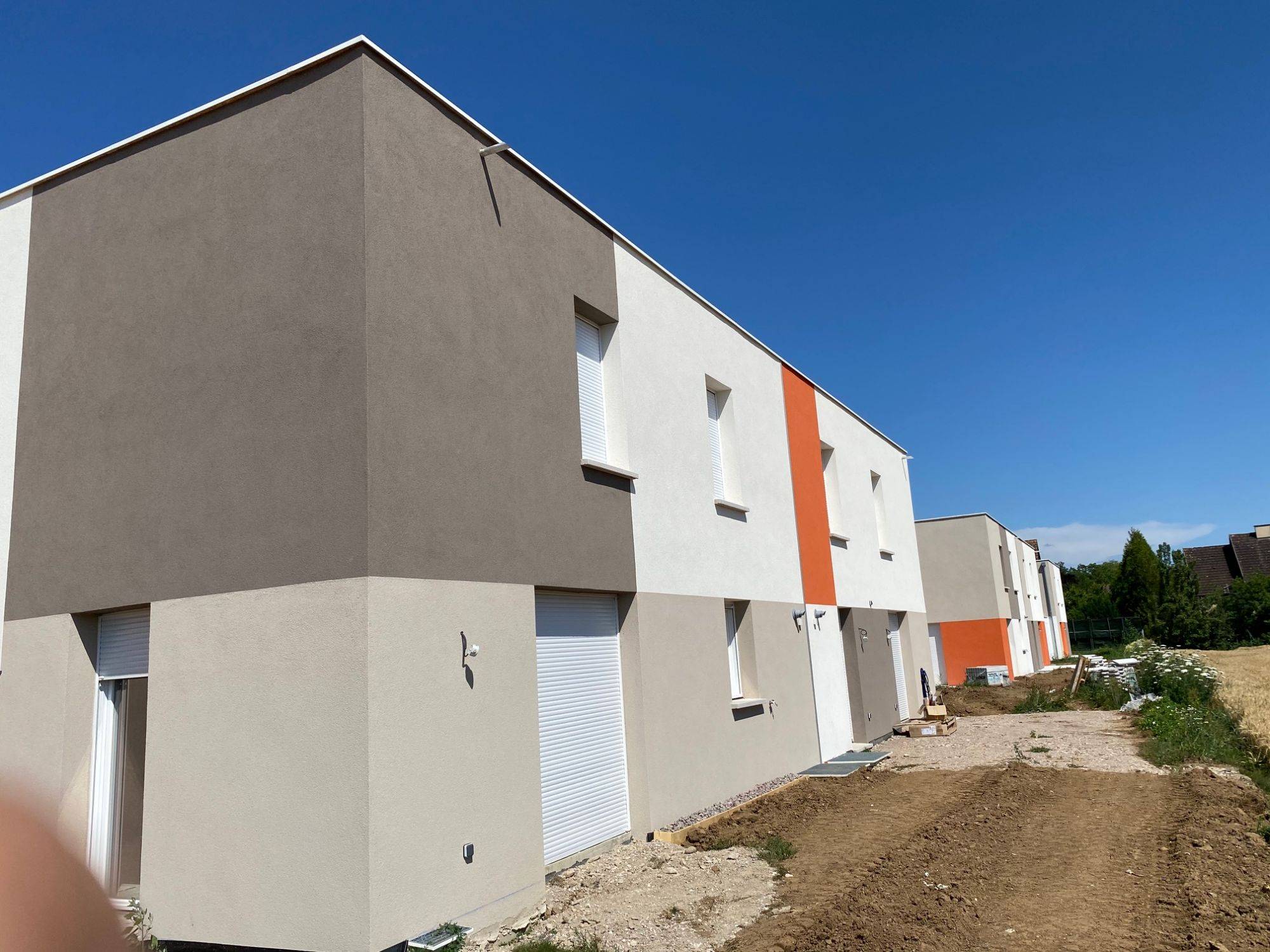 Notre dernier Chantier de pose de Crépi extérieur à Logelheim près de Colmar dans le Haut-Rhin Guebwiller